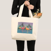 すばらしいフラミンゴ ラージトートバッグ (正面(商品))