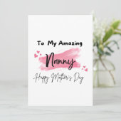 すばらしいベビーシッターへ 素敵な母の日のメッセージ カード (スタンド正面)