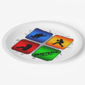 すばらしいペイントボールの都市スタイル ペーパープレート (アングル)