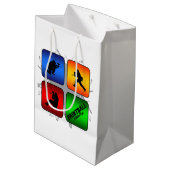 すばらしいペイントボールの都市スタイル ミディアムペーパーバッグ (裏面アングル)