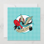 すばらしいママのタトゥーとハーレクインの母の日 カード (正面)