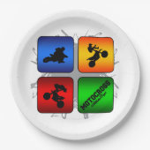 すばらしいモトクロスの都市スタイル ペーパープレート (正面)