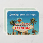 すばらしいラスベガスから挨拶するレトロのヴィンテージ ポストカード (正面/裏面)