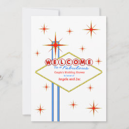 すばらしいラスベガスの印のウェディングシャワーの招待状 招待状