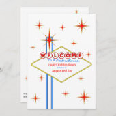 すばらしいラスベガスの印のウェディングシャワーの招待状 招待状 (正面/裏面)