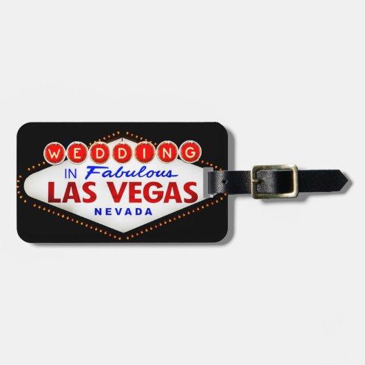 すばらしいラスベガスの行先の結婚式の結婚 ラゲッジタグ (正面横)