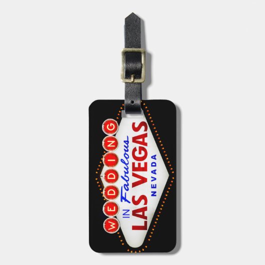 すばらしいラスベガスの行先の結婚式の結婚 ラゲッジタグ (正面縦)