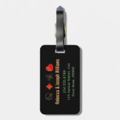 すばらしいラスベガスの行先の結婚式の結婚 ラゲッジタグ (裏面縦)