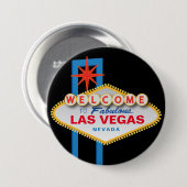"すばらしいラスベガスネバダへの歓迎"の画像的な印 缶バッジ (正面&裏面)