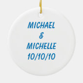すばらしいラスベガス2010年のたった今結婚しました セラミックオーナメント (裏面)