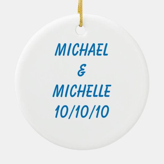 すばらしいラスベガス2010年のたった今結婚しました セラミックオーナメント (裏面)
