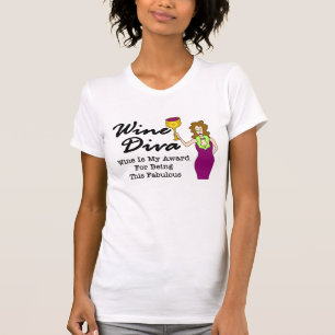 "すばらしいワインの花型女性歌手" Tシャツ