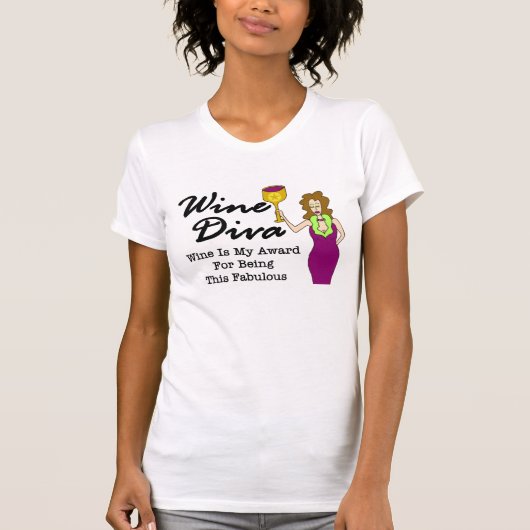 "すばらしいワインの花型女性歌手" Tシャツ (正面)