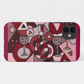すばらしいワインのCarafeおよびガラスの抽象美術 Case-Mate iPhoneケース (裏面(横))