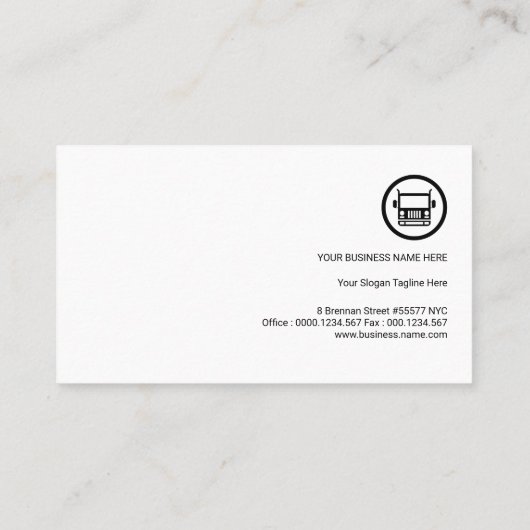 すばらしい一流のモノグラムの明るいロゴアイコントラック運送 名刺 (裏面)