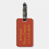 すばらしい世界のパレットのストライプのモノグラム ラゲッジタグ (裏面縦)