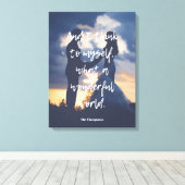 すばらしい世界よ フォト キャンバスプリント (インサイチュ (ウッドフロア))