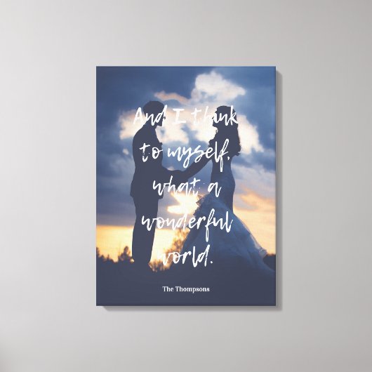 すばらしい世界よ フォト キャンバスプリント (正面)