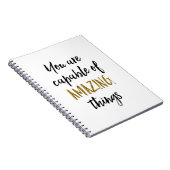 すばらしい事のやる気を起こさせるな引用文 ノートブック (右側)