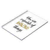 すばらしい事のやる気を起こさせるな引用文 ノートブック (左側)