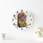 すばらしい五十年代のジュークボックス ラージ壁時計 (ホーム)