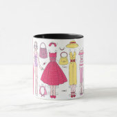 すばらしい五十年代: マリリンのペーパー人形の芸術のマグ マグカップ (中央)