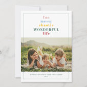 すばらしい人生 あなただけのテキスト 現代の楽しい写真 シーズンカード (正面)