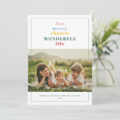 すばらしい人生 あなたのカスタムテキスト 現代の楽しい写真 シーズンカード (スタンド正面)