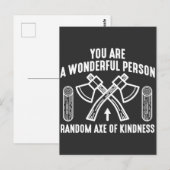 すばらしい人 ランダムな親切の斧 木工 ポストカード (正面/裏面)