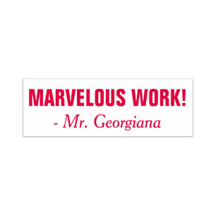 「すばらしい仕事だ!」 グレーディング用ゴム印 セルフインキングスタンプ