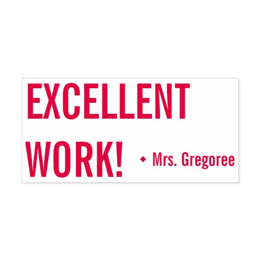 「すばらしい仕事だ!」 教育者のゴム印 セルフインキングスタンプ (デザイン)