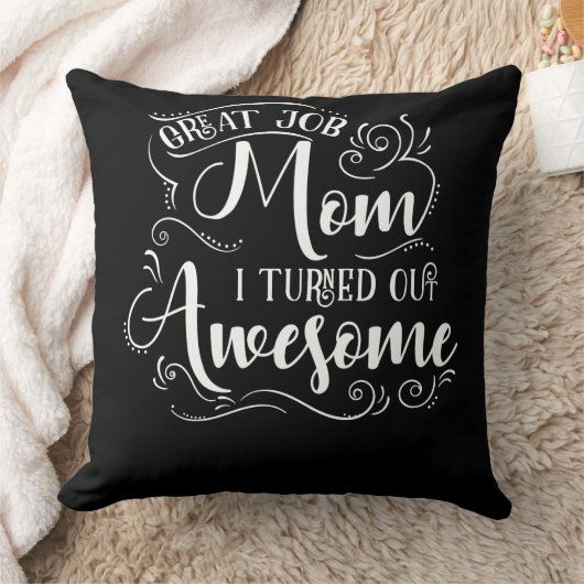 すばらしい仕事のお母さん私は素晴らしいひっくり返しました クッション (ブランケット)