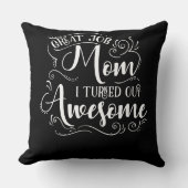 すばらしい仕事のお母さん私は素晴らしいひっくり返しました クッション (正面)