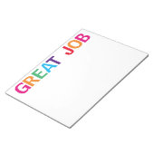 すばらしい仕事の明るい多彩のブロックプリント11 x 8. ノートパッド (アングル)