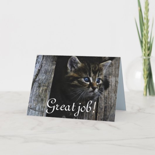 すばらしい仕事は運命の運命を個人化します サンキューカード (正面)