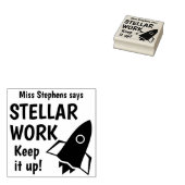 すばらしい仕事を続けてください ゴム印 Teacher Says Stellar Work Keep (押印)