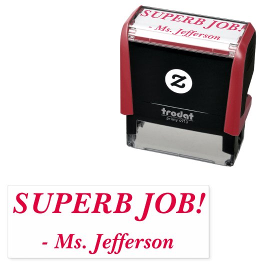 「すばらしい仕事！」 グレーディング用ゴム印 セルフインキングスタンプ (インサイチュ)