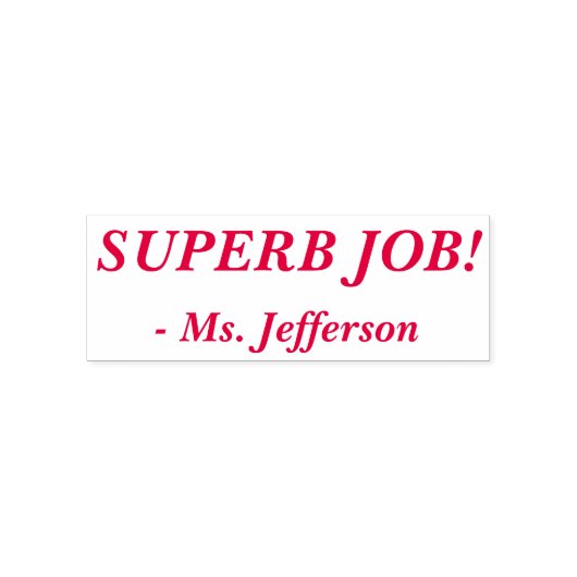 「すばらしい仕事!」 グレーディング用ゴム印 セルフインキングスタンプ (デザイン)