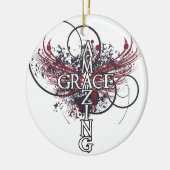 すばらしい優美のクリスチャンの十字 セラミックオーナメント (左)