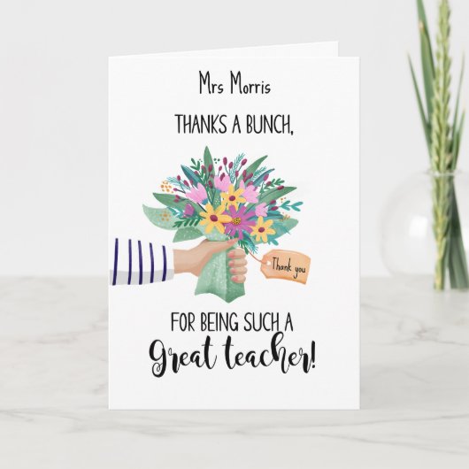 すばらしい先生でいてくれてありがとう！ カード (正面)