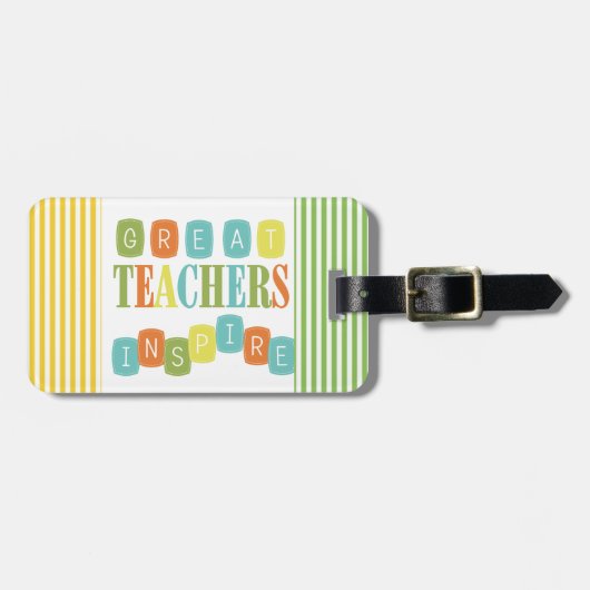 すばらしい先生はインスパイア ラゲッジタグ (正面横)