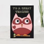 すばらしい先生は感謝していしています サンキューカード (正面)