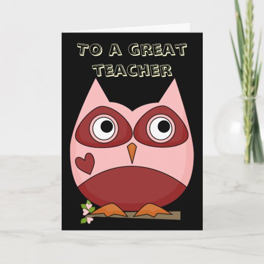 すばらしい先生は感謝していしています サンキューカード (正面)