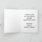 すばらしい先生は感謝していしています サンキューカード (内部)