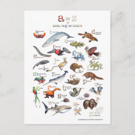 すばらしい動物のA-Z ポストカード