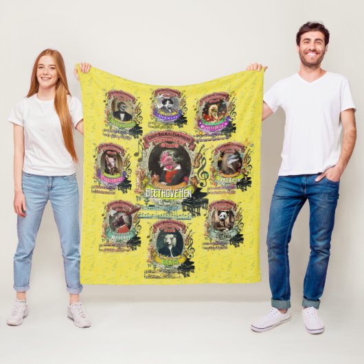 すばらしい動物作曲家のクラシック音楽 フリースブランケット (インサイチュ)