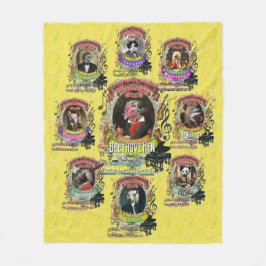 すばらしい動物作曲家のクラシック音楽 フリースブランケット