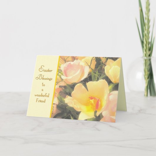 すばらしい友人へのイースター恵み シーズンカード (正面)