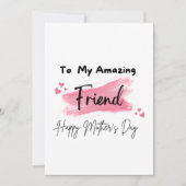 すばらしい友達へ 母の日のお祝い カード (正面)