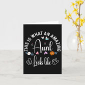 すばらしい叔母さんの姿 これが家族の証 カード (黄色い花)